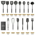 thumbnail image 2 of GPED Silicone Cooking Utensil Set, 30 Pcs Kitchen Utensils Set with Stainless Steel Handle, Food Grade Silicone Spatula Set, BPA-Free, Non-stick Heat Resistant Silicone Cookware, Gray, 2 of 7