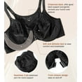 thumbnail image 5 of Exerin Women's Front Closure Non Padded Underwire Plus Size Posture Back Support Bra(46C,Black), 5 of 6