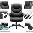 thumbnail image 5 of Lacoo Faux Leather High-Back Executive Office Chair with Lumbar Support, Black, 5 of 8