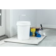 United Solutions 5 Gallon Round Utility Bucket, Comfort Handle, Plastic, White, PN0149, 1 Each
