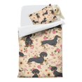 thumbnail image 2 of Dachshund and Flower Duvet Cover and Pillowcase Set for Single Bedding, Bedroom Accessories for Kids Teens, 2 of 5