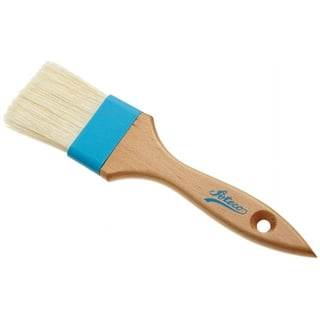 Pastry Tek Natural Wood 2 Wide Pastry / Basting Brush - with Boar Bristles  - 8 3/4 - 1 count box
