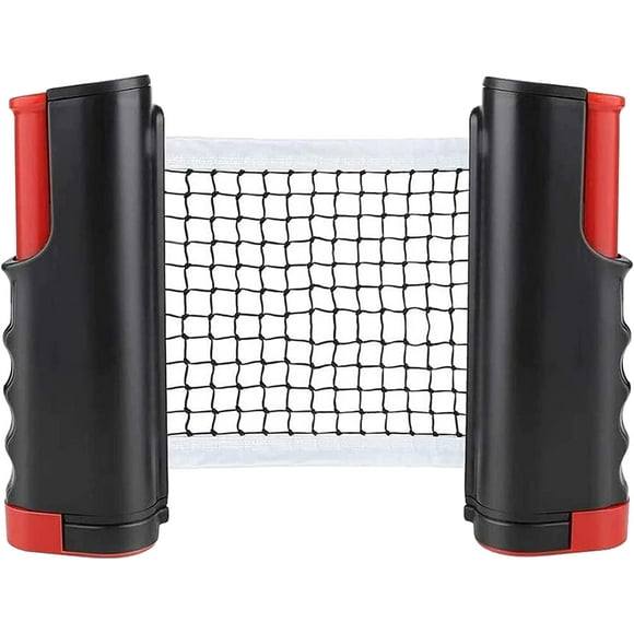 Retractable Table Tennis Net, 165cm(Max) Portable Table Tennis Net Stand, Ideal for Ping Pong Tables, Offices, Table Travel (Black)
