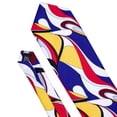 thumbnail image 4 of Barry.Wang Silk Ties for Men Designer Fun Necktie Clip Pocket Square Cufflinks Wedding Party Festival Multicoloured 5PC, 4 of 7