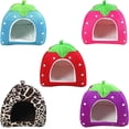 thumbnail image 4 of Cat Beds Indoor Cat Bed Hooded Cat Cave Bed 31x31 cm Blue NonSlip Warming Fluffy Nest, 4 of 5