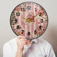 thumbnail image 6 of Yayeee Wall Clock Battery Operated 9.5" Silent Quartz Non-Ticking for Living Room Decor, Beige Gingerbread Houses, 6 of 8