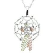 BLACK HILLS GOLD BY TRJ CONCEPTS Sterling Silver Black Hills Gold Dreamcatcher Pendant