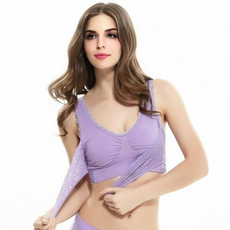 

Women Comfortable Cross Side Buckle Without Rims Sports Underwear Sleep Bra