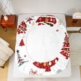 thumbnail image 5 of Manfei Xmas Tree 4 Pieces Queen Sheet Sets for Female Men Adults,Merry Christmas Ultra Soft Flat Sheet,Winter Snowflakes Queen Fitted Sheet,Breathable Home Decor, 5 of 7