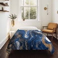 thumbnail image 4 of Blue Marble Large Tapestry for Bedroom Wall Hanging Tapestry, Modern Minimalist Abstract Fluid Art Ceiling Backdrop Tapestries Poster Blanket Wall Decor for Teens Room Living Room Dorm 85" x 90", 4 of 8