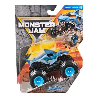 ミニカー Monster jam megalodon monster wash Monster Jam, Megalodon Monster Wash Playset, Color-Changing Truck