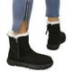 thumbnail image 2 of Zapatos para mujer, punta redonda, suela plana, tubo corto, además de botas cálidas de terciopelo grueso/algodón, zapatos para correr, botas vaqueras., 2 of 7