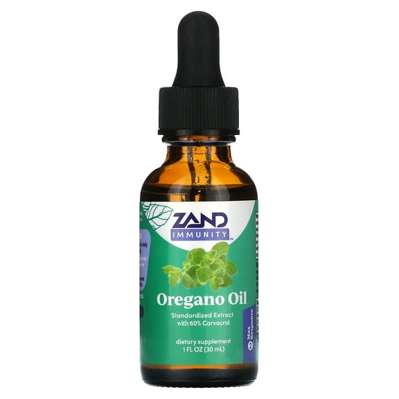 Zand Oregano Oil Immune Support Formula | Standardized to Contain 60% Carvacrol | Topical & Internal Use, 1oz, 274 Servings