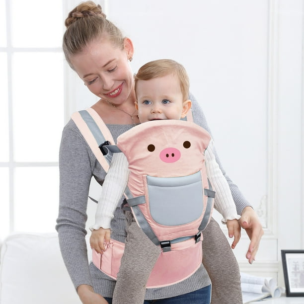 Canguro Cangurera Para Bebe 5 Posiciones Ergonomica Ecobaby Original Pink 100 Algodon Walmart en linea