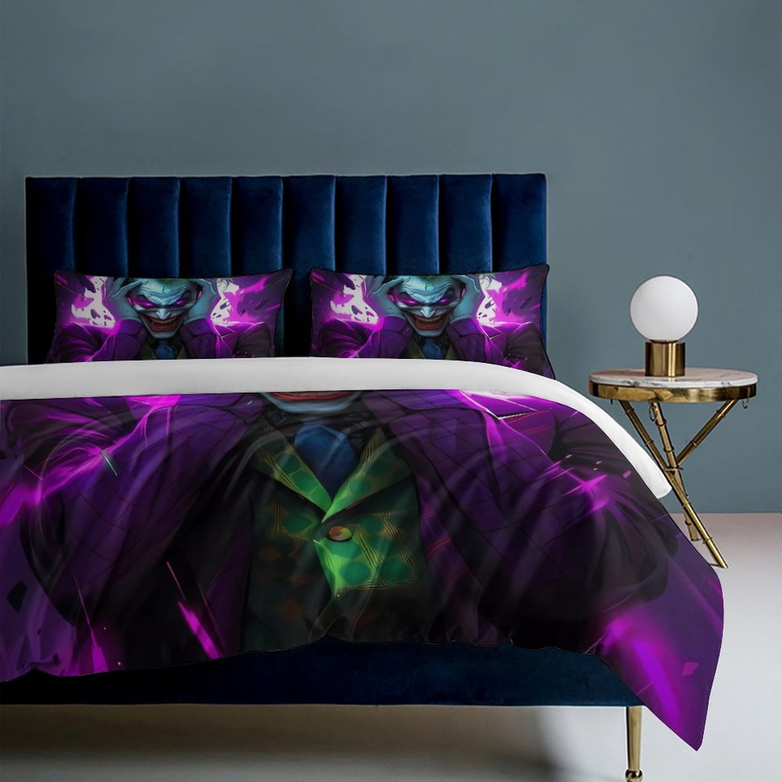 Clown 3-Piece Bedding Set, Printed Quilt Set Twin Size, Full Size,Queen Size,King Size,for Men Women Children Boy Girl Teen Kids (1 Duvet Cover, 2 Pillowcases) Bed Set 86"x70"