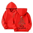 thumbnail image 5 of Staki Toddler Baby Girls Clothes Long-sleeve Hoodie Pullover Print Hooded Clothes Christmas Hoodies(Red,3-4 Years), 5 of 7