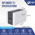 thumbnail image 2 of Impresora de tarjetas de identificación IDP SMART-21SK-EZ Simplex con cinta y tarjetas, 2 of 8