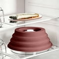 thumbnail image 6 of Foldable Silicone Microwave Splatter Cover with Magnet, Heat-Resistant Anti-Splash Lid for Food, Reusable Kitchen Guard for Plates and Bowls (Brown, 26.5*14*13Cm), 6 of 6