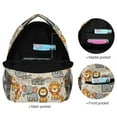 thumbnail image 4 of School Backpack Lightweight Multipocket College High Middle Student Bag 15L Cartoon Lion and Elephants, 4 of 9