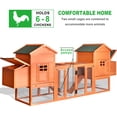 thumbnail image 3 of Historyli Go5H Outdoor Wooden Chicken Coop With Ventilation Door Removable Tray Solid Wood Pet House Chicken Nesting Box For 6-8 Hens (124 x 27 x 46 In), 3 of 8