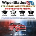 thumbnail image 2 of 2017 Kia Sorento Beam Wiper Blades Wipers w/1yr Warranty (Set of 3) w/Rear Wiper (WiperBladesUSA), 2 of 5