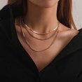 thumbnail image 2 of Collar punk en capas con hueso de serpiente, gargantilla, collar minimalista, cadena, joyería para mujeres y niñas., 2 of 4