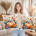 thumbnail image 7 of LSLXA Fall Thanksgiving Outdoor Pillow Covers 18X18 Pumpkin Maple Leaves Decorative Pillow Case Set Of 2 Autumn Vintage Cushion Case For Couch Patio Bench, 7 of 7