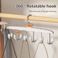 thumbnail image 2 of Multifunctional Clothes Hanger for Closet Organization with 360° Rotating 6 Hook Design Suitable for Tank Tops Bras Underwear Hats Ties and Accessories, 2 of 4