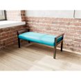 thumbnail image 5 of Pemberly Row Banc de Réception d'Attente à 2 Places avec Cadre en Bois, Turquoise, 5 of 5