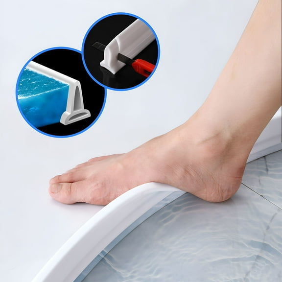 SELIVO Collapsible Shower Water Dam, Waterproof Shower Water Stopper Barrier, Retention System to Keep Water Inside, Wet and Dry Separation, Shower Stall Protector