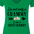 thumbnail image 4 of Inktastic I'm Not Only a Grammy I'm a Great Grammy with Flowers Women's V-Neck T-Shirt, 4 of 5