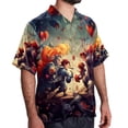 thumbnail image 2 of Love Men's Casual Hawaiian Button Down Short Sleeve Summer Beach Printed Shirt, 2 of 6
