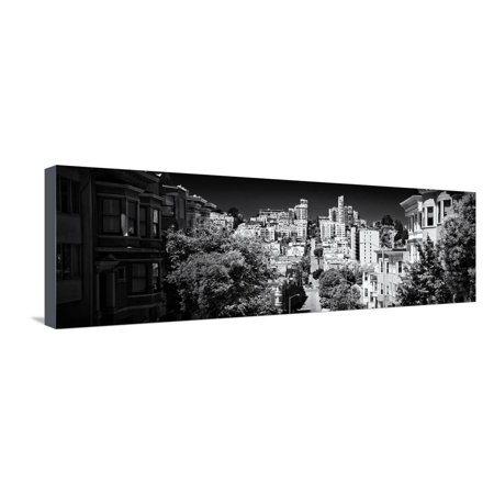 Panoramic Landscape - Golden Gate Bridge - San Francisco - California - United States Stretched Canvas Print Wall Art By Philippe Hugonnard