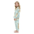 thumbnail image 4 of Fluffy Pajamas Set Fuzzy Winter Warm Pj Sets Pullover Tops and Long Pants Cute Capybara and Daisies X-Small, 4 of 8