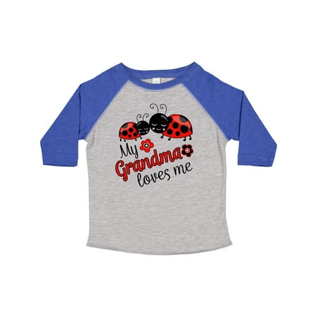 

Inktastic My Grandma Loves Me with Cute Ladybugs Gift Toddler Boy or Toddler Girl T-Shirt