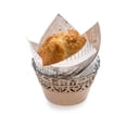 thumbnail image 2 of Restaurantware-Bellissimo 2.1 Inch Cupcake Wraps, 200 Lace Cupcake Liners - Cocoa Brown Paper Decorative Cupcake Wraps, 2 of 3
