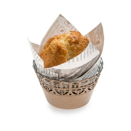 Paper Cupcake Wrap, Muffin Wrap - Bellissimo Paper - Cocoa Brown - 2.1