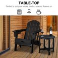 thumbnail image 2 of Ktaxon 18 in HDPE Plastic Round Side Table Adirondack Table  Round End Coffee Table for Indoor and Outdoor, Black, 2 of 8