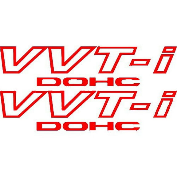 2x Red Toyota VVT-I DOHC Stickers Vinyl Decals VVTI TRD Supra JDM Celica