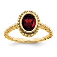 thumbnail image 1 of 14K Yellow Gold Oval Garnet Ring, 1 of 1