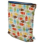 Angle View: Planet Wise Wet Diaper Bag, Owl