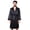 BK1, variant on Men's Silk Robe for Wear and Sleepwear Exquisite Soft Long Sleeve Kimono Style Bathrobe for Comfortable Home Attire Black L