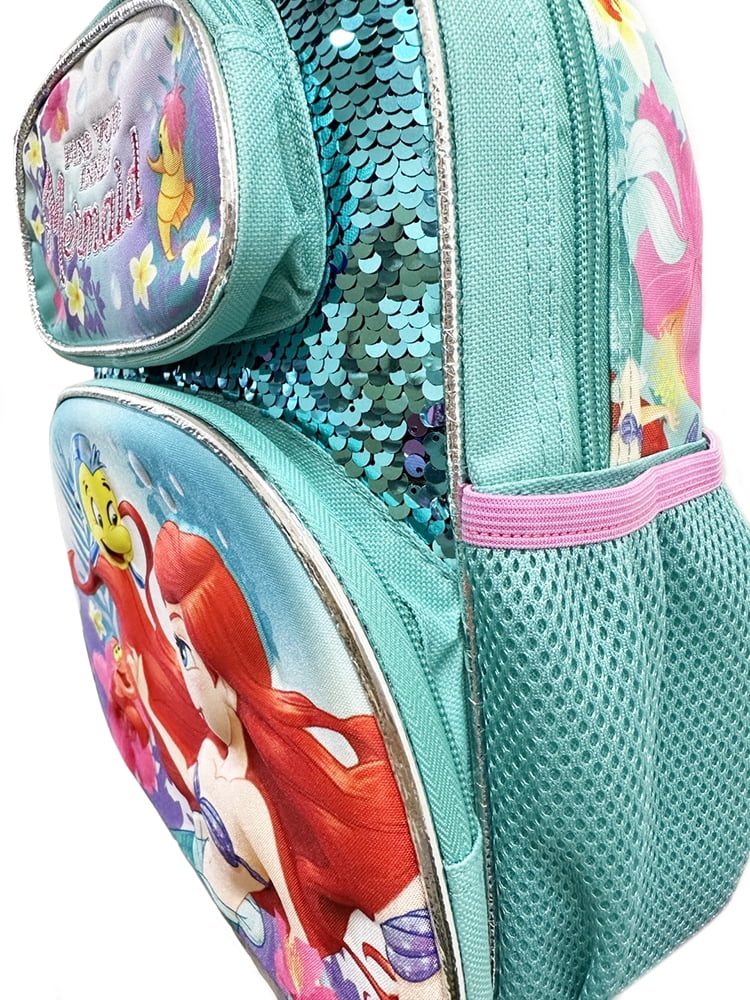 A&I Products Disney by Little Mermaid Women's Magic Sequin Backpack with Tail