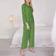 thumbnail image 3 of Fotbe Kiwi Fruit Pattern Long Sleeve Pajama Set for Women,Sleepwear Set,2-piece Loungewear Set,Soft PJs Comfy Nightwear with Pockets -Small, 3 of 7