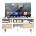 thumbnail image 2 of Mueble de TV Rack Top Living Nórdico Blanco y Café, 2 of 8