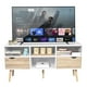 thumbnail image 2 of Mueble de TV Rack Top Living Nórdico Blanco y Café, 2 of 8
