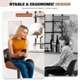 thumbnail image 6 of Fijinhom Bar Stools Set of 1, Adjustable Swivel Barstools with Bentwood Back & Leather Seat for Kitchen, Bar, Dining Room, 6 of 8