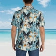 thumbnail image 4 of Rateoe Butterflys Pattern Men’s Hawaiian Shirt – Short Sleeve Button-Down Tropical Beach Shirt, Lightweight & Breathable Casual Aloha Shirt with Pocket,Medium, 4 of 7