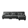 thumbnail image 6 of Gewnee Luxury Modular Deep Seat Sectional Sofa Couch with Convertible Ottoman,Oversized L Shaped Cloud Couch for Living Room, 6 of 14