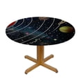 thumbnail image 3 of BCIIG Planets Space Art Round Table Cover Stain Resistant Washable 100% Polyester Great for Kitchen Dining Wedding Parties Indoor Outdoor Decor 54"-58, 3 of 8